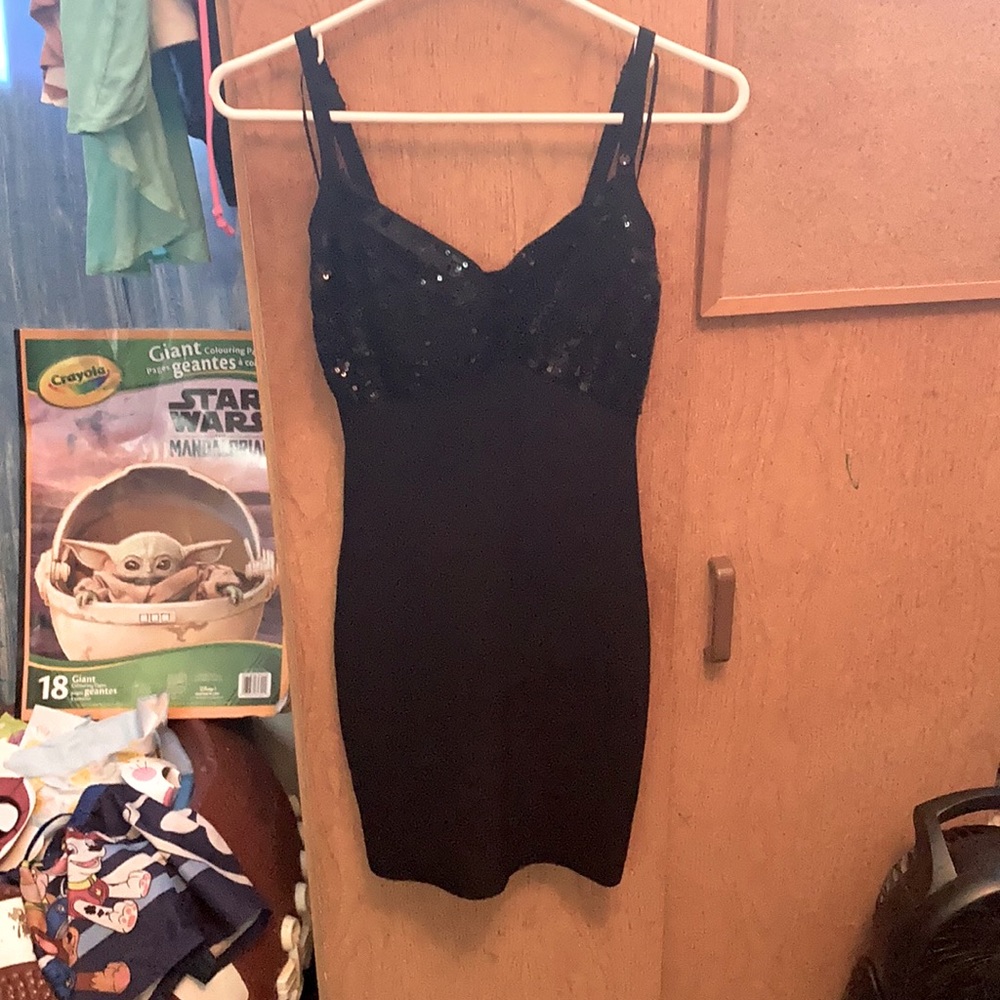 Black Guess Dress with Sequins